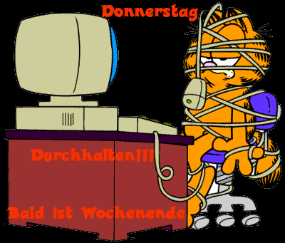 Donnerstag GB Pics - Gstebuch Bilder - 05-durchhalten-garfield.gif