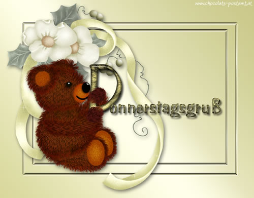 Donnerstag GB Pics - Gstebuch Bilder - donnerstagsgruss-teddy.jpg