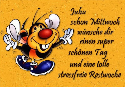 Mittwoch GB Pics - Gstebuch Bilder - stressfreie-restwoche-biene-lustige-funny.jpg