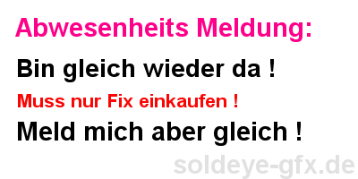 Sayings GB Pics - Gstebuch Bilder - abwesend-einkaufen.png